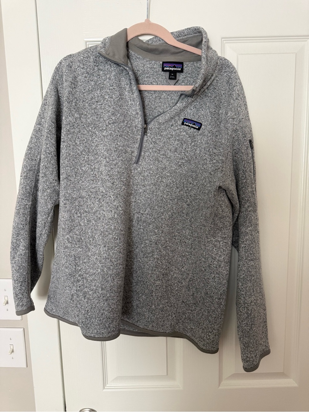 Patagonia Heather Gray Half-Zip Fleece Pullover